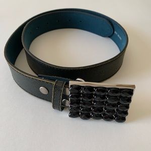 Vera Pelle black leather belt
